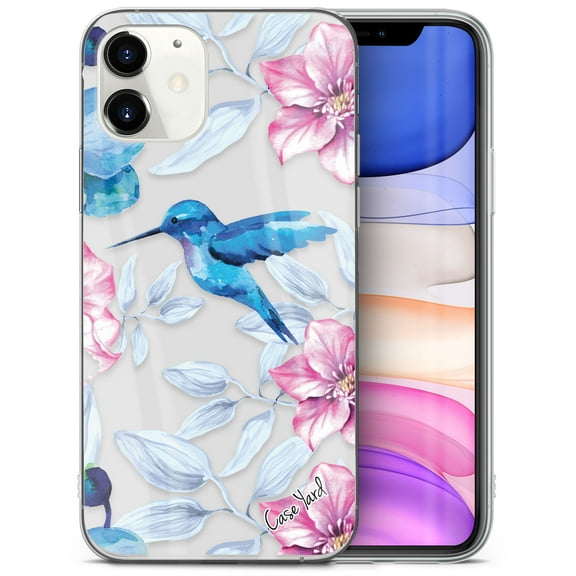 Caseyard TPU Clear Case for iPhone 13 with Summer Hummingbird design phone cover