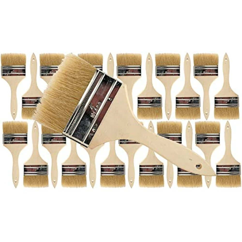 Pro Grade Chip Brush 4 inch Professional Paint Brushes 24 Pack