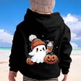thumbnail image 2 of Gunia Toddler Halloween Ghost Sweatshirt For Boys Girls Hoodie Long Sleeve Soft Sweatshirt Graphic Cute Pullovers Top Clothes Fall Black 4-5 Years, 2 of 6