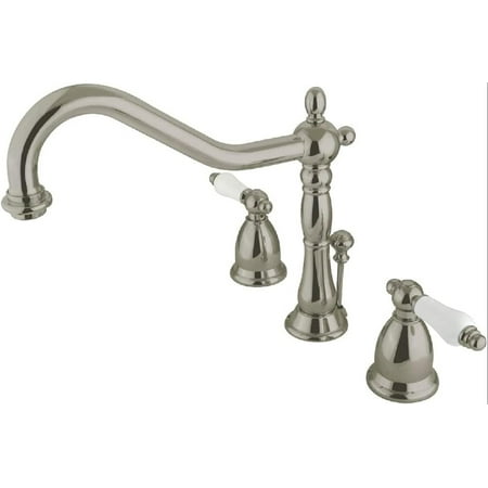 

KS1998PL Heritage Widespread Lavatory Faucet with Handle Pop-Up Brushed Nickel