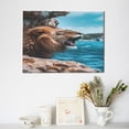 thumbnail image 6 of Balery Ice Blue Coastal Lion Pattern Canvas Decorative Picture – 30x40in Premium Wall Art, Modern Canvas Print for Home Decor（Horizontal）, 6 of 6