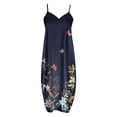 thumbnail image 5 of Maxi Robes d'Été Bretelles Spaghetti Robe Grande Taille Décontractée Plage Boho Robe de Soleil avec Poches, 5 of 5