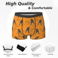 thumbnail image 2 of Men's Boxer Briefs, Hockey players orange Soft Comfy Mens Underwear Boxer Briefs Breathable With Widen Waist, 2 of 7