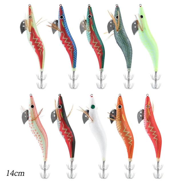 Toystoory Paquete de 10 señuelos de pesca realistas y versátiles para todos los aficionados a la pesca: señuelos de pesca con anzuelo para Pescar 3.5#