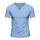 thumbnail image 5 of Camiseta de Manga Corta Hombres Color Sólido Cuello en V Top Suelto Amigable con la Piel, Blusa de Poliéster de Ejercicio Casual para Verano Primavera Diario Y Al Aire Libre, 5 of 9