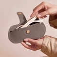 thumbnail image 4 of Ohmyroo Portable Eyeglasses Hard Case Leather Protective Sunglass Pouch With Clip For Commute Travel Assorted Colors 8.3 Inch, 4 of 6