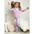 thumbnail image 3 of Saint Eve Girls 2-Piece Pajama Set Long Sleeve Star Bust Hacci, Purple, Size: 4, 3 of 5