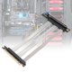thumbnail image 1 of Cable Elevador PCIe 5.0 16X, Cable De Extensión GPU Flexible Gen 5 De 128 GB/s Con Conexión A Tierra Dual Y Protección EMI, Para SSD RTX4090 5090 RX8900 RX7900XTX Y M.2, 1 of 7