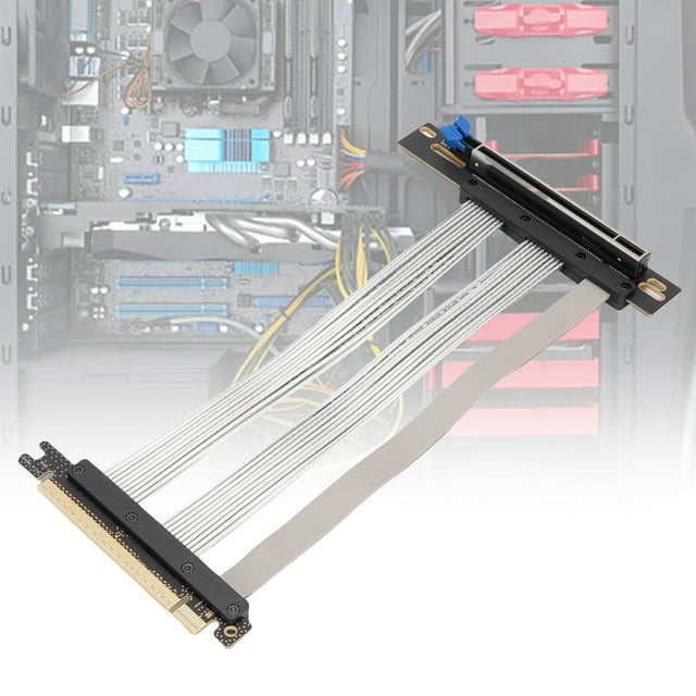 PCIE 5.0 Câble Rehausseur, Gen 5 GPU Carte Graphique Câble d'Extension PCIE 16X 128 Go / s Compatible avec PCIE 4.0 WRX80 / 90E, RTX4090 / 5090 / RX8900 / RX7900XTX, Etc.