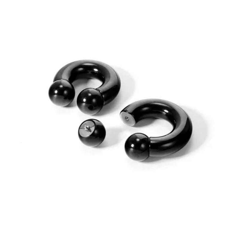 QQTDFG 1 Pc Stainless Steel Horseshoe Nose Ring Large Size QQTDFG 1 Pc Stainless Steel Horseshoe Nose Ring Large Size