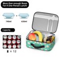 thumbnail image 5 of Daisy Pioneer Flower Green Pattern Insulated Lunch Bag Teens,Bento School Lunch Bag for Teens for Work,Picnic or Travel 10.6x7.7x4.3 Inches,12 Can Capacity, 5 of 6