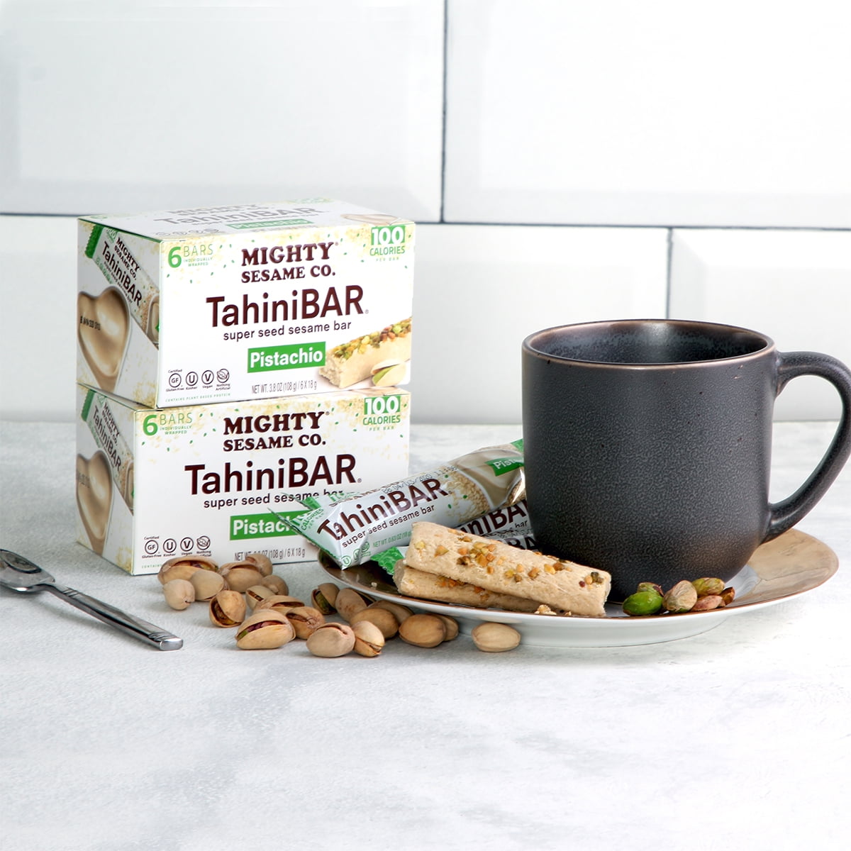 Mighty Sesame Company Pistachio Super Seed Tahini Bars, 3.8oz