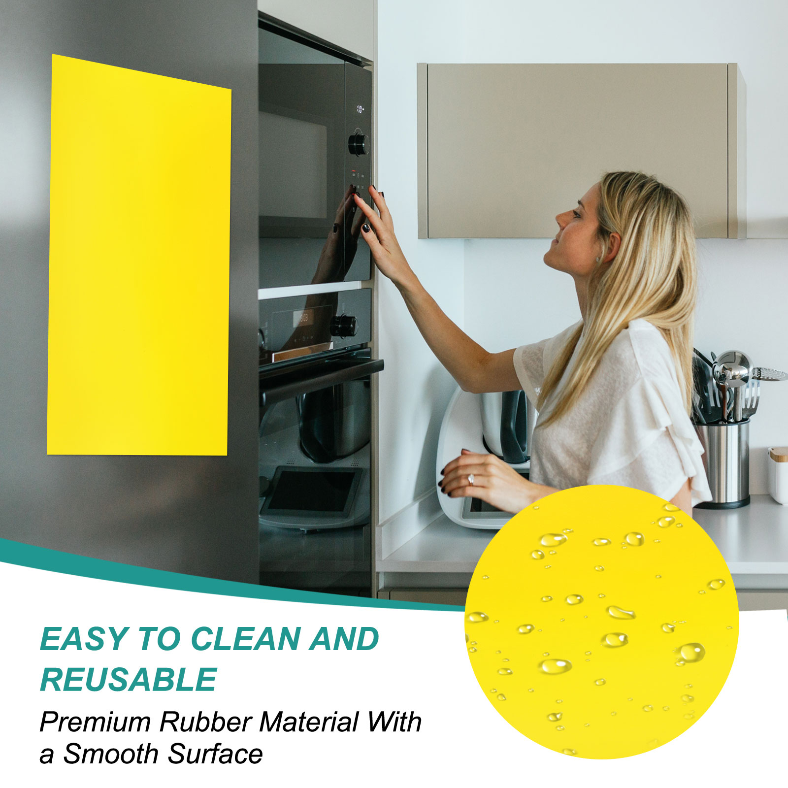 Uxcell Magnetic Dry Erase Board Sheet for Fridge, 6 Pcs 12 x 8 Inch Erasable Refrigerator Whiteboard for Kitchen for Home Kitchen Organizer Planner Office Storage, Yellow (0.6mm)