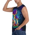 thumbnail image 3 of Easygdp Magic Mushrooms ,Fireflies Men's Breathable Tank Tops Sleeveless Sporty T Shirts for Basketball, Mountaineering, Bodybuilding -X-Large, 3 of 8