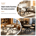 thumbnail image 5 of 31.6 Inch Round Dining Table Set for 2, 3 pieces Modern Kitchen Table Set with 2 Upholstered Chairs，Small Spaces Dining Room breakfast nook, 5 of 6