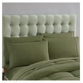 thumbnail image 5 of 7 Piece Comforter Set Bag Solid Color All Season Soft Down Alternative Blanket & Luxurious Microfiber Bed Sheets, Sage, Twin (Pack of 4, 28 Count Total), 5 of 6