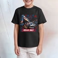 thumbnail image 2 of NIEWTR Toddler Boys Casual T-Shirts Basic Short Sleeve Crewneck Tops Soft Comfortable Tees for Home and Sleepwear（Black,7-8 Years), 2 of 4
