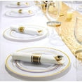 thumbnail image 5 of Décor: 160-Piece Pre-Rolled Gold Cutlery & Napkin COMBO Set – Perfect for Weddings, Parties, & Events-Setting for 40, 5 of 5