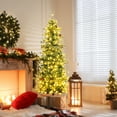 thumbnail image 2 of Patiojoy 7 FT Artificial Christmas Tree Pre-lit Xmas Tree with 300 Warm White LED Lights, 2 of 9