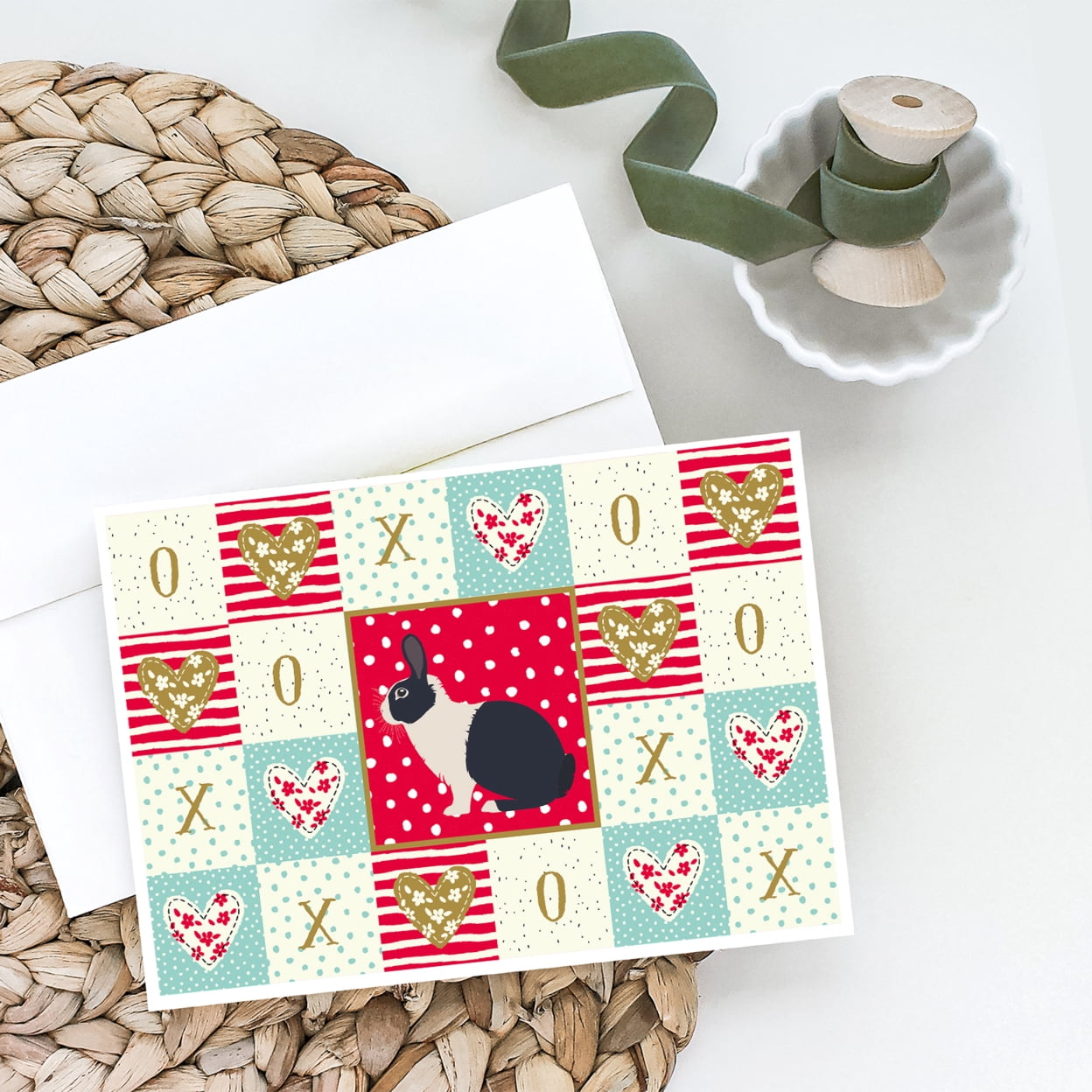 Dutch Rabbit Love Greeting Cards and Envelopes Pack of 8