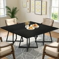 thumbnail image 3 of MAYEERTY 31.49" Square Industrial Dining Table, 2-Seater with Vintage Brown Wood & Black Metal Frame, 3 of 9