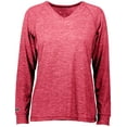 thumbnail image 3 of Holloway Sportswear L Womens Electrify 2.0 V-Neck Long Sleeve Tee Scarlet Heather 222717, 3 of 4