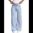 thumbnail image 1 of Jeans Rectos para Mujer, Cintura Alta, Pierna , Holgados, Elásticos, Estilo Boyfriend, Holgados Azul Lavado L, 1 of 9