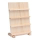 thumbnail image 5 of Expositor de pendientes de madera, expositor de tarjetas, organizador de joyas portátil 4 capas, 5 of 9