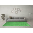 thumbnail image 3 of Ahgly Company Indoor Round Solid Emerald Green Modern Area Rugs, 6' Round, 3 of 4