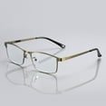thumbnail image 3 of 10 PK Brass Metal Frame Mens Reading Glasses Spring Hinge Blue Light Blocking Readers +2.50, 3 of 6