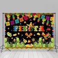 thumbnail image 1 of Drapeau Culturel Cactus Vert Fond de Fête Mexicaine, 1 of 4