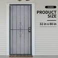 thumbnail image 5 of Grisham Deluxe Steel Security Door,32×80inch Iron Security Door (808,Black), 5 of 7