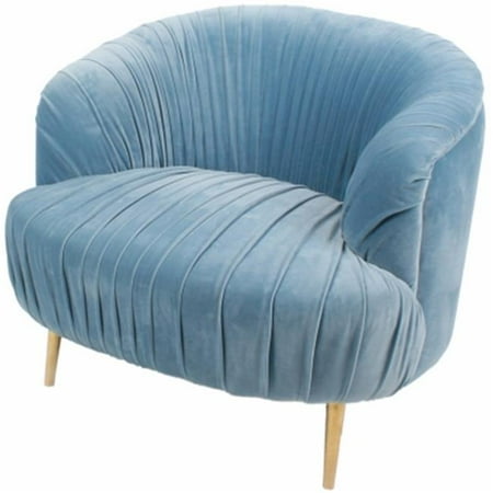 New Pacific Direct 3500002 123 26 5 X 32 X 29 Inch Alma Fabric Accent Chair Gold Legs Blue Mist