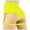 A-Yellow442, variant on XIAOCHA Women's Ruched Thigh Strap Booty Shorts Slim Fit Short Length High Waisted Rave Bottoms Stretchy Sexy Club Shorts
