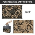thumbnail image 3 of KUETH 6'x9' Outdoor Rug Waterproof Plastic Reversible Floral Patio Camping Outside Carpet,Black Brown, 3 of 6