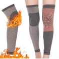 thumbnail image 2 of Wovilon Knee Warmers, Elastic Cotton Knee Sleeves - For Women, Men, Circulation Improvement and Joint Pain Relief for Arthritis Knees, Knitted Binchotan Charcoal Yarn, One Pair, Made in Japan Knee, 2 of 6