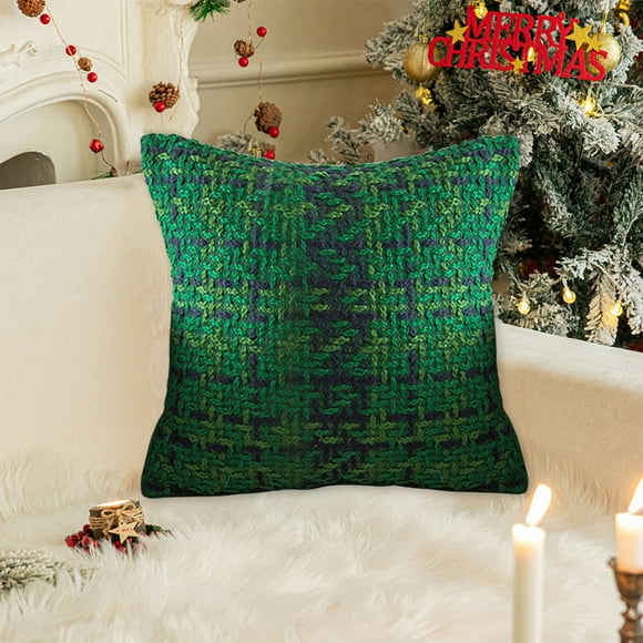 Kbndieu Sofa Pillowcases Christmas Throw Pillowcase Sofa Cushion Back Pillowcase Cushion Room Living Room Sofa Cushion Christmas Day Pillow Bedding