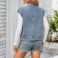 thumbnail image 6 of European And Retro Denim Slim Fit Washed Vest Jacket Casual For Women Zipper Vest Woman Fashion Clothes 2017 Downhill Vest Ladies Lightweight Jackets Outerwear Stylish Outfits for Women Bulk Vests, 6 of 8