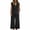 Black, variant on Feancey Women's Summer 2 Piece Suit Sets Sleeveless V Neck Vest Trendy Wide Leg Pants Business Casual Outfits with Pockets Blue M