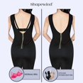 thumbnail image 2 of XINQIHANG Soutien-Gorge Gainant Dos Nu, Justaucorps Intégral String Aguichant Sans Coutures à Col en V Profond pour Femmes, Robe de Soirée Soutiens-Gorge Invisibles (Noir,m), 2 of 7