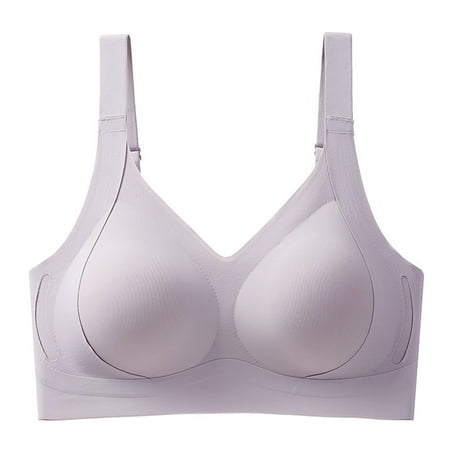 YHGFVOKJ Bras for Women Stretch Fabric Adjustable Pull and Drop Large Size Underwear Gathering Sports Bra without Steel Rings Bralette Padded Bras for Women Purple XXL