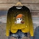 thumbnail image 1 of Heisall Womens Hoodies Halloween-themed Sparkling Print Round Neck Long Sleeve Fleece-lined Casual Sporty Fashion Sweatshirts, 1 of 9