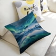 thumbnail image 3 of borealis lake mountains Linen toss pillowcase decoration pillowcase gifting preferred 20x20 inch cushion cover sofa pillowcase sofa bedroom living room car, 3 of 3