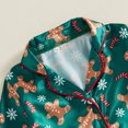 thumbnail image 6 of Cjfdfy Toddler Baby Girl Christmas Pajama Set Clothes Candy Cane Gingerbread Man Print Furry Trim Long Sleeve Tops Pants Infant Cute Santa Claus Button Sleepwear Fall Winter Outfit, 6 of 9
