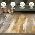 thumbnail image 5 of DEORAB 4'X6' Outdoor Rugs Chenille Machine Washable Three-Layer Material Non Slip Imitation Silicone Spot Molding Camping Deck Balcony Porch Carpet, Brown & Beige, 5 of 8