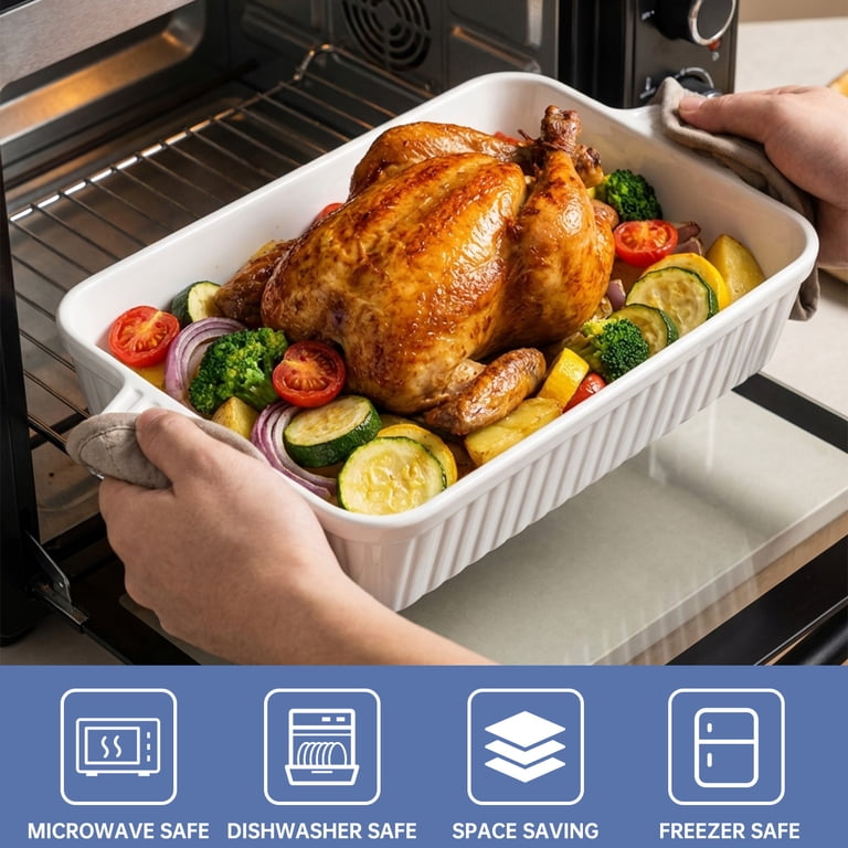GPED 4.4 Qt Ceramic Baking Dish, 9x13 Inches, White photo 5