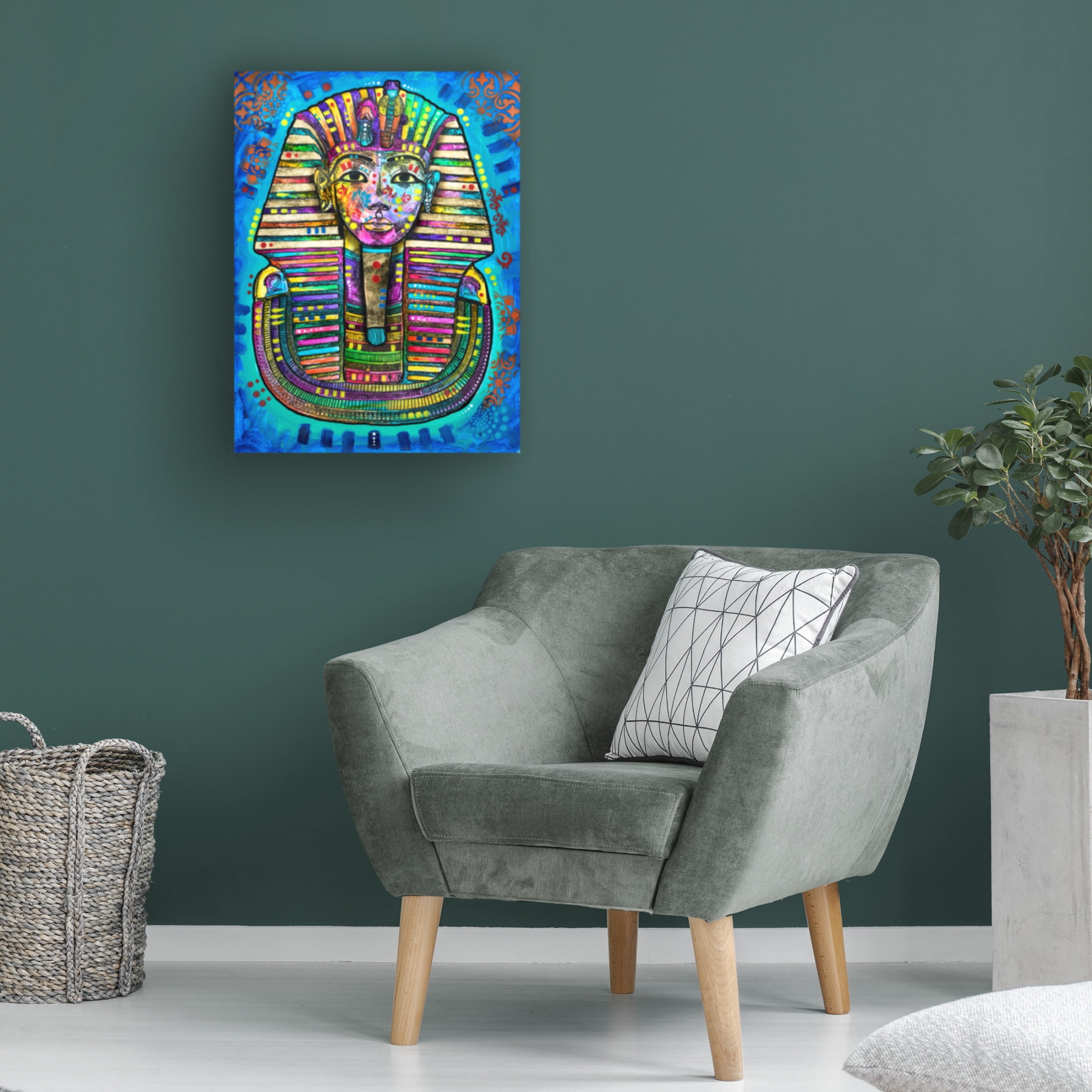 Canvas Wall Art - Dean Russo 'Tutankhamun' Wall Art for Living Room, Bedroom, or Office Décor by Trademark Fine Art - 24 x 32 Inches