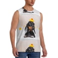thumbnail image 2 of Kdxio Dachshund Sitting in Bathtub for Men's Muscle T-shirt,Sleeveless for Workout Running Athletic Gym Lounge Casual, 2 of 7