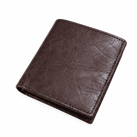 RASUTAKSHVI - Textured Brown Bifold Wallet for Men with Classic Foldable Design for Everyday Use