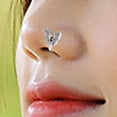 thumbnail image 1 of Anillo falso / falso / No piercing / Joyería del cuerpo / Perno falso / Falso Plata Cola Anillo de nariz falso, 1 of 8